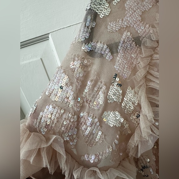 Needle & Thread “Floral Gloss” Floral Tulle Sequined Top - Picture 7 of 10